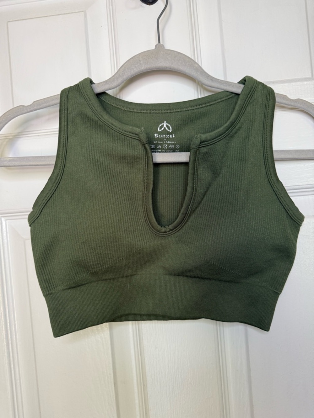 Sunzel Women’s Green Crop Top or Sports Bra